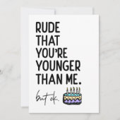 Carte Anniversaire Sarcastique Impertinent Parce Que Tu (Devant)