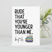 Carte Anniversaire Sarcastique Impertinent Parce Que Tu (Debout devant)