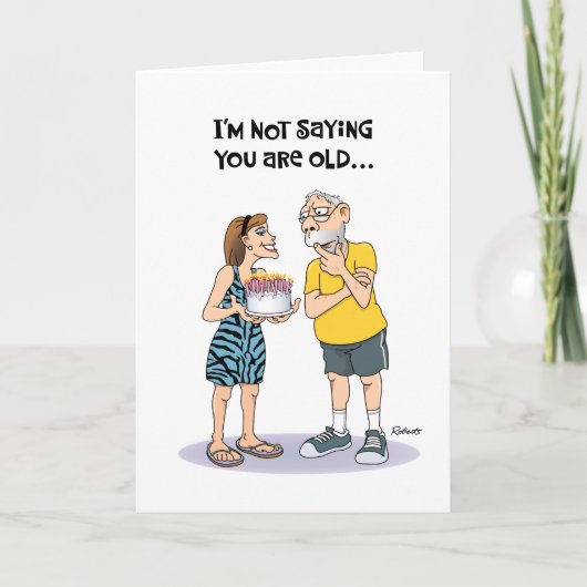 Carte Anniversaire sarcastique "Tomber dans le déclin" (Devant)