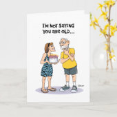 Carte Anniversaire sarcastique "Tomber dans le déclin" (Fleur jaune)