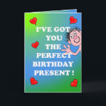 Carte Anniversaire Saucy<br><div class="desc">Une carte d'Anniversaire unique créée par un artiste/designer britannique.</div>