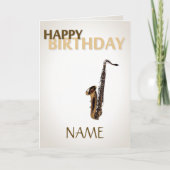 Carte Anniversaire Sax (Devant)