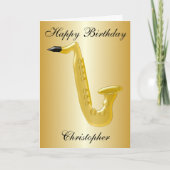 Carte Anniversaire saxophone (Devant)