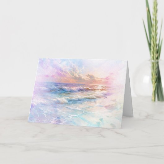 Carte Anniversaire Scène de Plage (Devant)