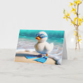 Carte Anniversaire Scuba Diver Duckkking (Fleur jaune)