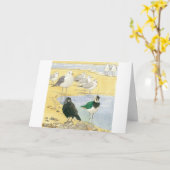 Carte Anniversaire Seabird Jackdaw Lapage Beach Nature C (Fleur jaune)
