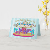 Carte Anniversaire - Secret Pal - Carousel (Fleur jaune)