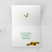 Carte Anniversaire - Secret Pal - Fleurs de soleil et pa (Intérieur)