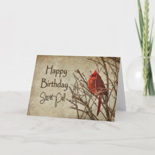 Carte Anniversaire - Secret Pal - Texté - Cardinal Rouge