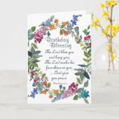 Carte Anniversaire Seigneur Vous Bénissez Bible Verse Fl (Fleur jaune)