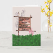 Carte Anniversaire Senior, Keep Out Sign (Fleur jaune)