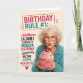 Carte Anniversaire Senior Sassy - Ajouter un nom (Devant)