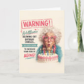 Carte Anniversaire Senior Sassy - Ajouter un nom (Devant)