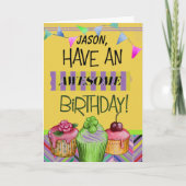 Carte Anniversaire Sentimental génial pour une bonne per (Devant)