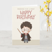 Carte Anniversaire simple de Harry Potter (Fleur jaune)
