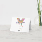 Carte Anniversaire simple et personnalisé de papillon mi (Dos)