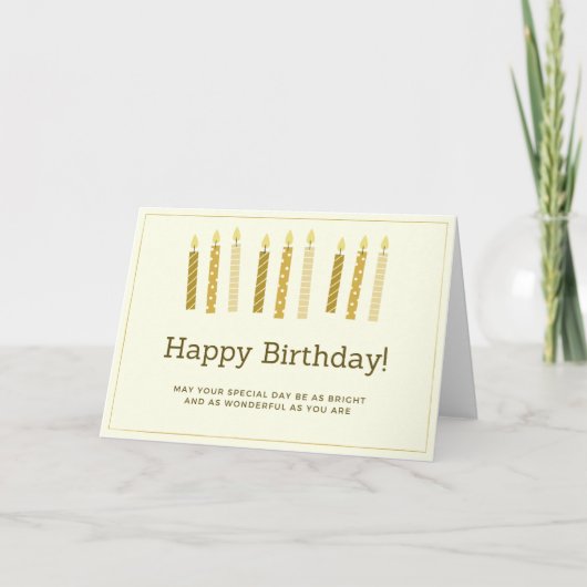 Carte Anniversaire - Simplicité (Devant)