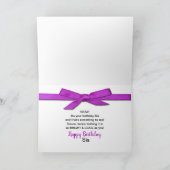 Carte Anniversaire, Sis, Soeur, ZEBRA, FUSCHIE BOUT (Intérieur)