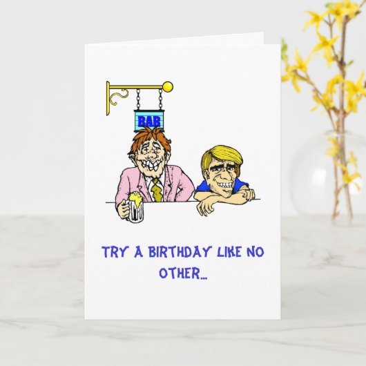 Carte Anniversaire sobre (Fleur jaune)