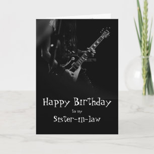 Carte Anniversaire Soeur en beaux-arts Fun You Rock Musi