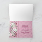 CARTE ANNIVERSAIRE - SOEUR - JOLIE EN ROSE (Intérieur)
