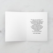 Carte Anniversaire, Soeur, Rose rose sur noir (Intérieur)