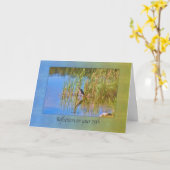 Carte Anniversaire, soixante-quinzième, héron de (Fleur jaune)