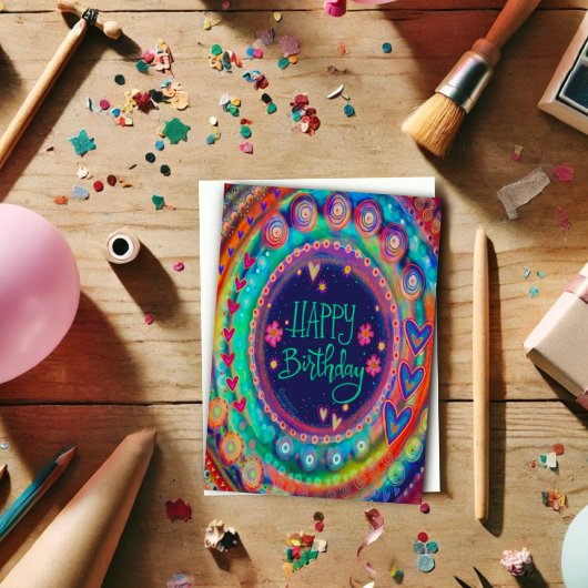 Carte Anniversaire Souhaite "Inspirivity" Colorful Fun H