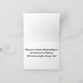 CARTE *ANNIVERSAIRE* SOUHAITE POUR MA * SOEUR DOUCE* (Intérieur)