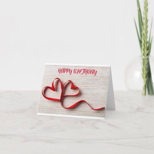 CARTE ANNIVERSAIRE SOUHAITE "REMPLIE D'AMOUR" (Devant)