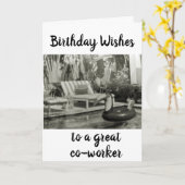 CARTE ANNIVERSAIRE SOUHAITE UN *COTRAVAILLEUR* (Fleur jaune)