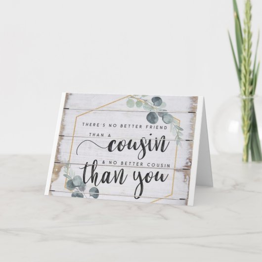 CARTE ANNIVERSAIRE SOUHAITEZ "COUSIN" & "BEST AMI" (Devant)