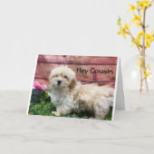 CARTE ANNIVERSAIRE SOUHAITEZ "COUSIN" & "BEST AMI" CARD (Fleur jaune)