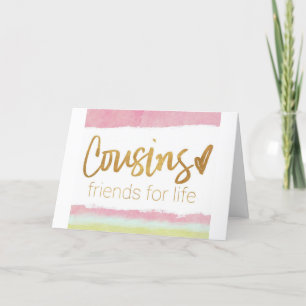CARTE ANNIVERSAIRE SOUHAITEZ "COUSIN" & "BEST AMI" CARD
