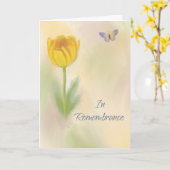 Carte Anniversaire Souvenir Aquarelle Fleur Papillon (Fleur jaune)
