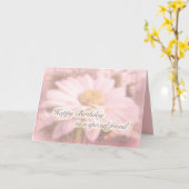 Carte Anniversaire spécial d'ami - marguerite de Gerbera (Fleur jaune)