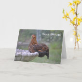 Carte Anniversaire spécial de poulet (Fleur jaune)