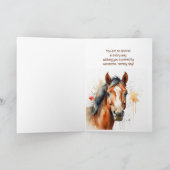 Carte Anniversaire Spécial Fille Cheval Aquarelle Art (Intérieur)