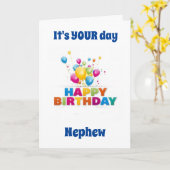 CARTE **ANNIVERSAIRE SPÉCIAL** GARÇON SPÉCIAL "NEPHEW SP (Fleur jaune)