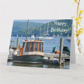 Carte Anniversaire Spécial Nautique (Fleur jaune)