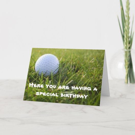 CARTE **ANNIVERSAIRE SPÉCIAL** POUR UN "GOLFER SPÉCIAL" (Devant)