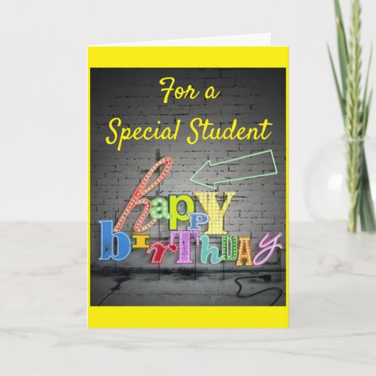 CARTE ANNIVERSAIRE SPÉCIAL POUR UN TRÈS ***ÉTUDIANT SPÉC (Devant)