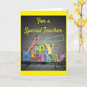 CARTE ANNIVERSAIRE SPÉCIAL POUR UN TRÈS ***PROFESSEUR SP (Fleur jaune)