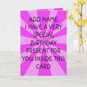 Carte Anniversaire spécial présent (Fleur jaune)