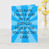 Carte Anniversaire spécial présent (Fleur jaune)