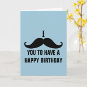 Carte Anniversaire Stache (Fleur jaune)
