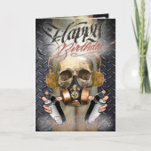 Carte anniversaire steampunk\graffiti crâne (Devant)