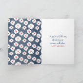 Carte Anniversaire Stick Girl avec Casquette (Intérieur)