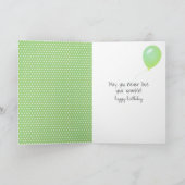 Carte Anniversaire Stick Girl sur Pois (Intérieur)