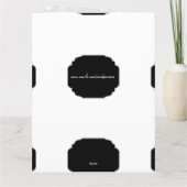 Carte Anniversaire Stylé moderne neveu noir et blanc (Dos)